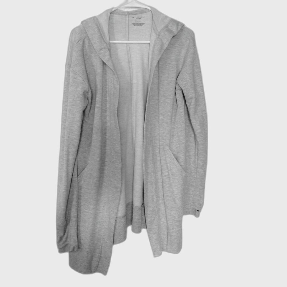 Tek Gear French Terry Hooded Wrap Cardigan with Thumbholes S
